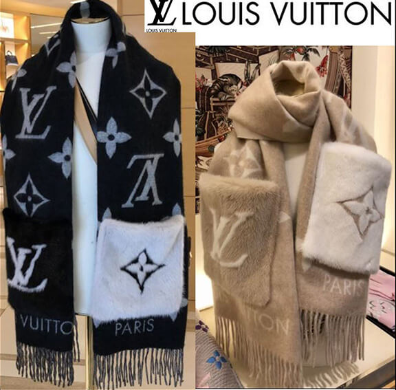 Louis Vuitton MONOGRAM 2020-21FW Logomania scarf (M72432, M74742