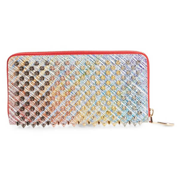 2025新作限定 クリスチャンルブタンコピー Panettone Spiked Leather Wallet 長財布 8051110
