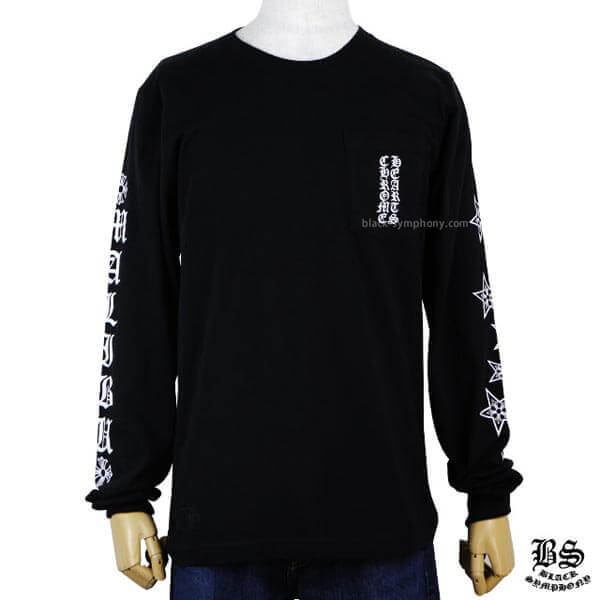 2025年春夏 クロムハーツ ロングＴシャツ 偽物 ホースシュー&スター ブラック 20040204