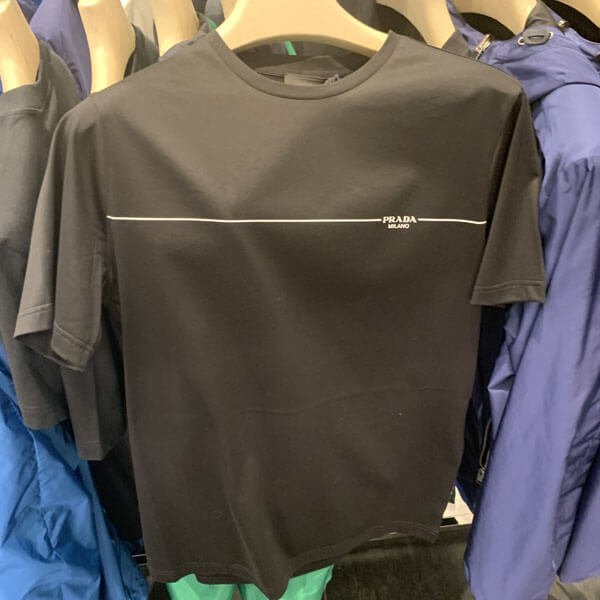【プラダ】ロゴ入 カジュアルTシャツ202A0101408