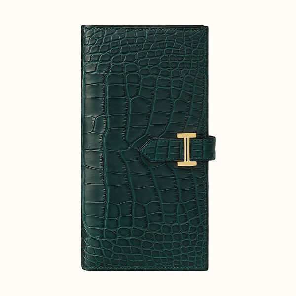 【エルメス】偽物日本未入荷 希少品♪ベアン 長財布 グリーン 財布 緑 H035097CC6O