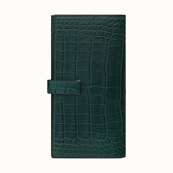 【エルメス】偽物日本未入荷 希少品♪ベアン 長財布 グリーン 財布 緑 H035097CC6O