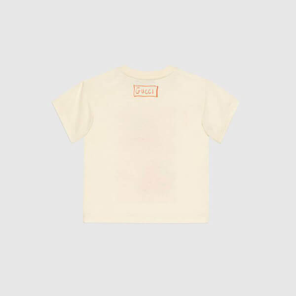 グッチ いちご コピー Tシャツ ロゴ 2025新作 ホワイト ユニセックス いちご 果物 白 539081 XJA2J 7136