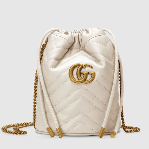 2025新作限定 グッチスーパーコピー∞∞ グッチ ∞∞ GG Marmont Mini leather バケットショルダー☆M82037