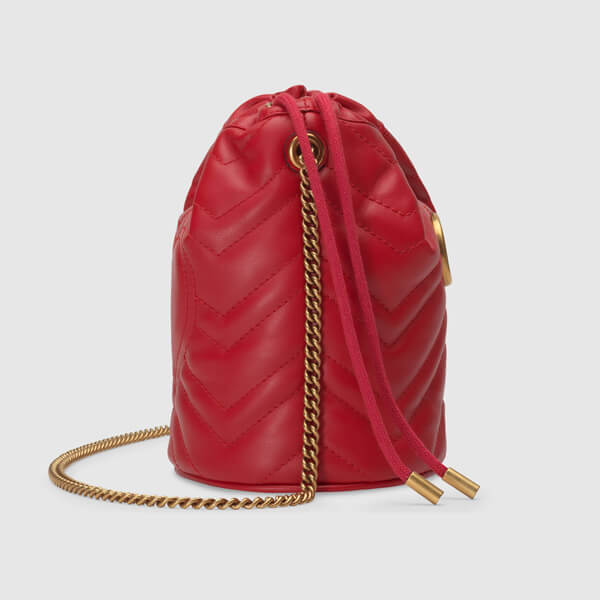 2025新作限定人気 グッチ偽物∞∞ グッチ ∞∞ GG Marmont Mini leather バケットショルダー☆M82038