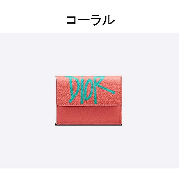 ディオール AND SHAWN ☆ 2025新作 折りたたみ 財布 2PUBC110YZS