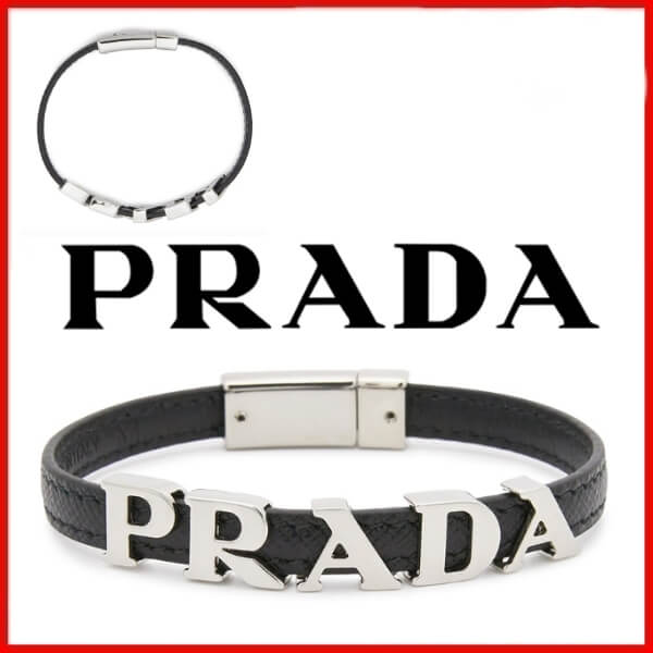 ◆プラダ◆スーパーコピーUNISEX ロゴ サフィアーノ ブレスレット 21032407