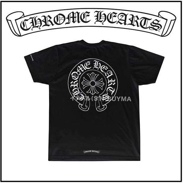 2025新作クロムハーツ クロムハーツ Tシャツ 偽物 CH Horseshoe Tee Black 21042629