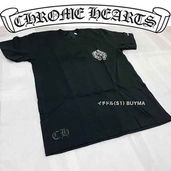 2025新作クロムハーツ クロムハーツ Tシャツ 偽物 CH Horseshoe Tee Black 21042629