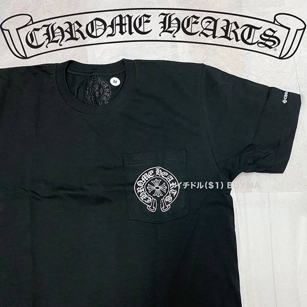 2025新作クロムハーツ クロムハーツ Tシャツ 偽物 CH Horseshoe Tee Black 21042629