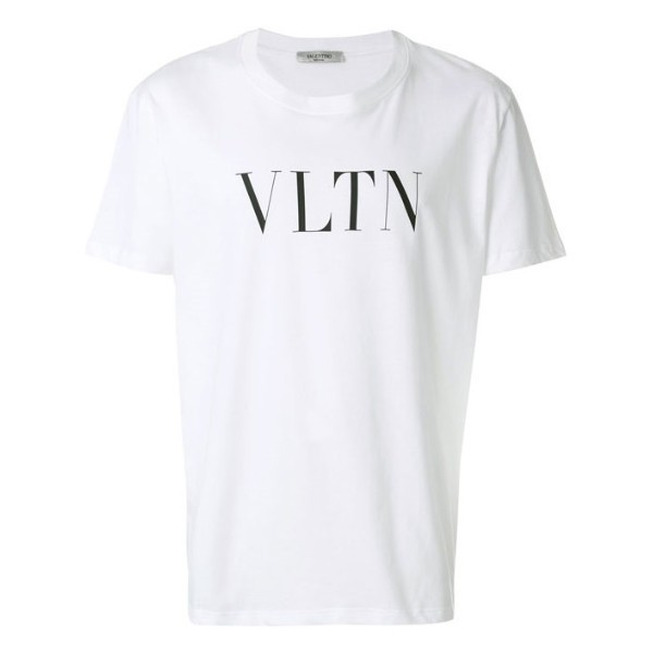 ヴァレンティノ 半袖 Tシャツ 偽物SV3MG10V3LE★VLTN ロゴ Tシャツ★クルーネック カットソー 2色