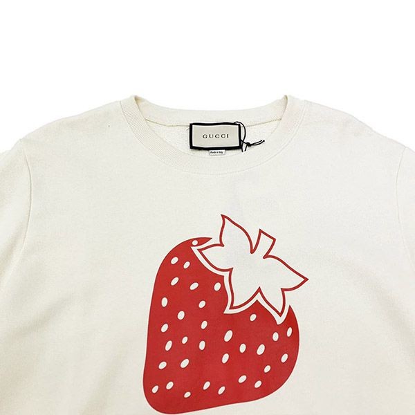 グッチ 21AW★STRAWBERRY ロゴ キラキラ 偽物 スウェット21120417
