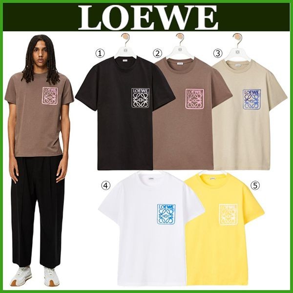 特別価格!【新作】ロエベ アナグラム フェイクポケット Tシャツ 偽物 5色 H526Y22X25-1